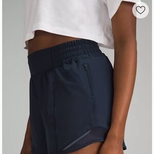 Lululemon navy hotty hot shorts.